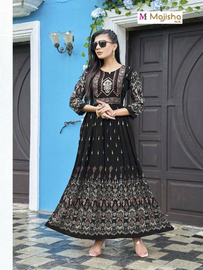 Majisha Nx Angoori 2 New Fancy Designer Festive Wear Long Anarkali Kurti Collection